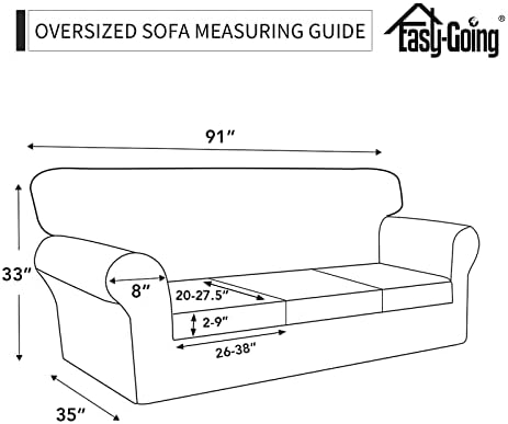 Easy-Going 4 Pieces Oversized Stretch Couch Cover for Dogs Washable - Image 5