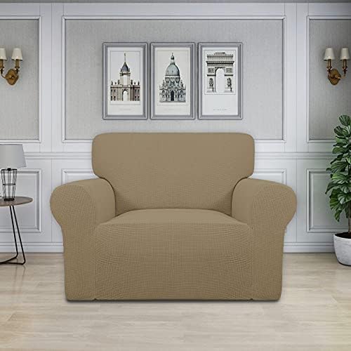 Easy-Going Stretch Oversized Chair Slipcover with Arm Washable Tan - Image 2