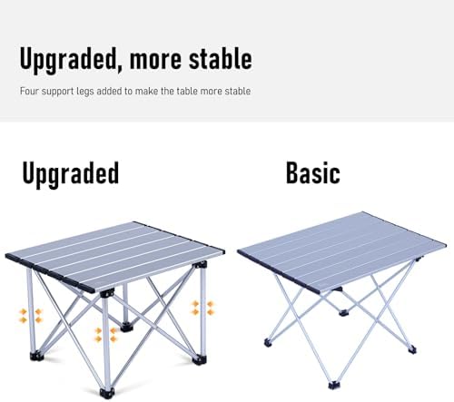 iClimb Ultralight Compact Camping Folding Table (Reinforced Silver - S) - Image 3