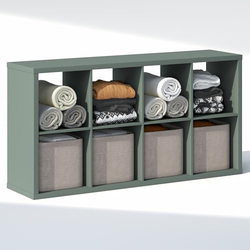 Furinno Cubic Extra Thick 8-Cube Closet Organizers and Storage, Sage Green - Image 5