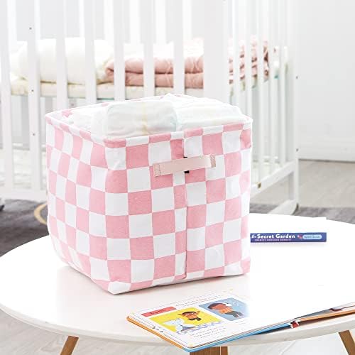Hinwo Collapsible Canvas Storage Cubes with Handles, 11-Inch, 3-Pack - Image 2