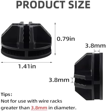 16 Pieces Cube Connectors Plastic Storage Cubes Connectors Wire Cube Connector Plastic Organizer for Closet Grid Modular Shelving Connector DIY Shelves Accessories Cubes Storage Unit for Mesh (Black) - Image 6