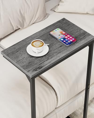 TUTOTAK C Shaped End Table, Small Side Table, 28.7 inch Tall Couch Table - Image 7