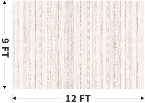 9x12 Pink Area Rugs for Living Room Machine Washable Rug Distressed Girls Nursery Rug Indoor Carpet Neutral Moroccan Boho Ultra Soft Area Rug for Bedroom Dining Room Playroom Office - Image 2