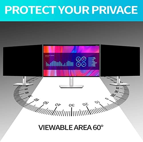 24 Inch Privacy Screen for 16:9 Widescreen Monitor, Eye Protection Anti Glare Blue Light Computer Monitor Privacy Filter - Image 3