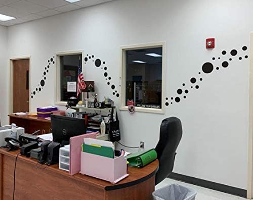 Black Polka Dot Wall Decals, Girls Room Wall Decor Stickers, Wall Dots, Vinyl Circle Peel & Stick DIY Bedroom, Playroom, Kids Room, Baby Nursery Toddler to Teen Bedroom Decoration (Black) - Image 7
