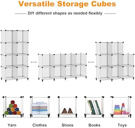 AWTATOS 8 Cube Storage Organizer, Closet Organizer Storage Shelf - Image 6