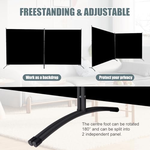 Large 2 Panel Room Divider, 142''W x 72''H Wide Divider for Room Separation - Image 3