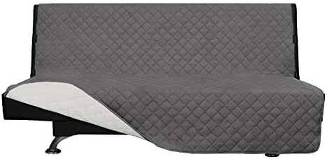 Easy-Going Reversible Couch Cover, Large Futon Sofa, Gray/Ivory by Easy-Going