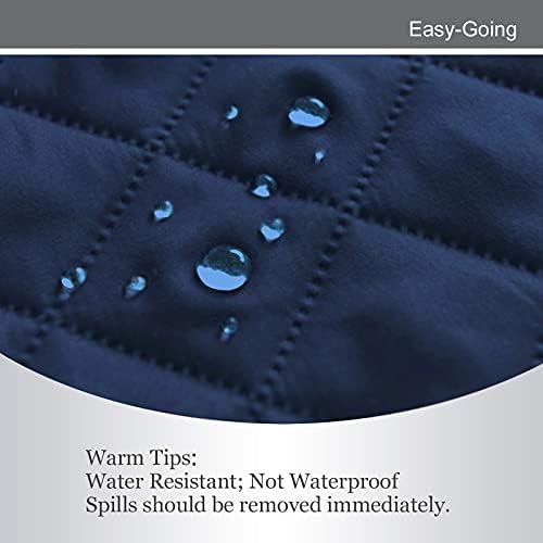Easy-Going Reversible Couch Cover, Oversized Chair, Navy/Navy - Image 4