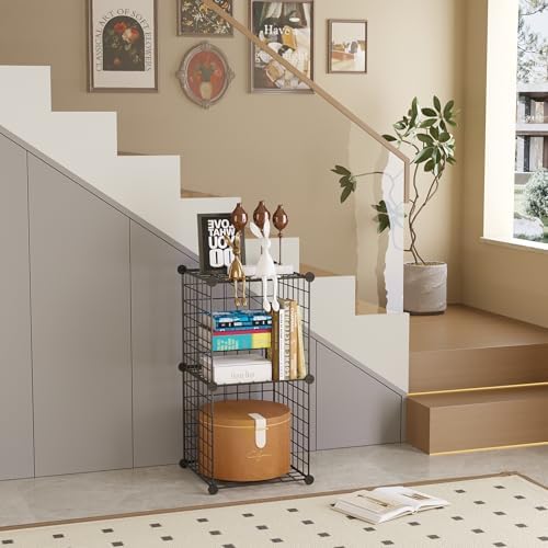 C&AHOME Wire Cube Storage, 2-Cube Storage Organizer Metal, C Grids, Black - Image 4
