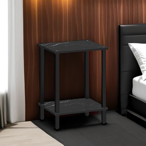 TUTOTAK End Table, Side Table, Nightstand, 2-Tier Storage Shelf - Image 6