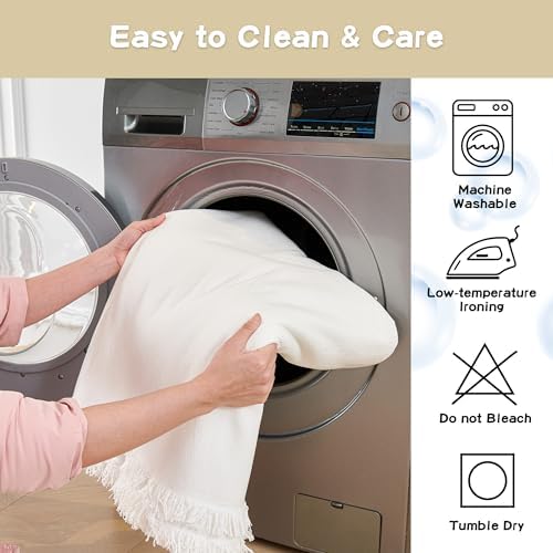 MYSKY HOME Couch Cover for Dogs Washable Couch Covers Couch Covers for Sofa Couch Cover 2 Cushion Sofa Non Slip Dogs Furniture Protector with Tassels Chenille Sofa Covers for Pets, 71"x102", White - Image 5
