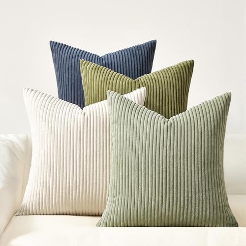 Topfinel Decorative Velvet Pillow Covers 24x24 Set of 4 Livingroom Cushion Covers Soft Boho for Bed Accent Modern Pillowcases Sofa Livingroom Home Decor Muted Teal by Topfinel