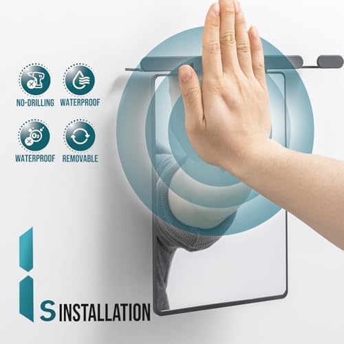 TAILI Shower Mirror Fogless for Shaving,Fogless Mirror Suction Wall Mounted - Image 3