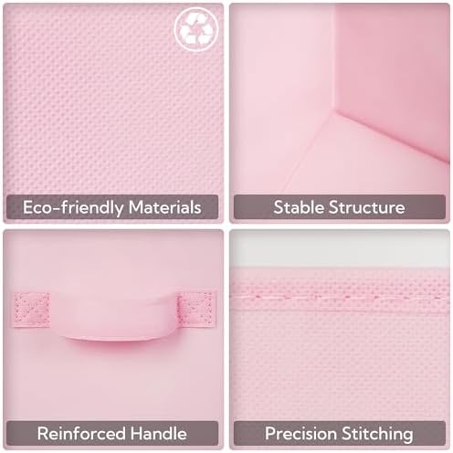 GRANNY SAYS Pink Cube Storage Bins, 13x13 Storage Cube Organizer, 8-Pack - Image 4