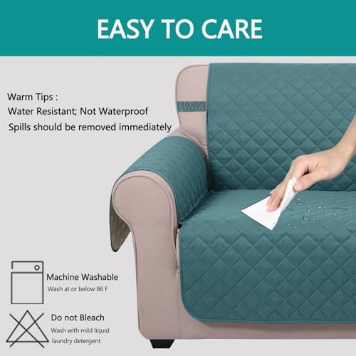 U-NICE HOME Reversible Sofa Cover Couch Cover for Dogs, Blue/Beige - Image 5