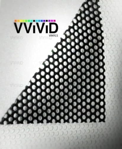 VViViD One Way Perforated Window Vinyl Privacy Wrap Film Roll Decal Sheet DIY Easy to Use Air-Release Adhesive (1.5ft x 54 Inch) by VVIVIDVINYL