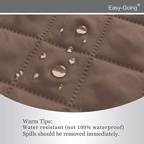 Easy-Going Reversible Couch Cover, Recliner 22 in, Brown/Brown - Image 4