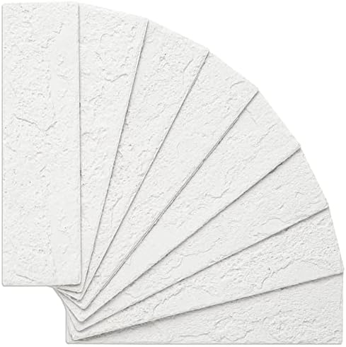 Old Town White Faux Brick Wall Tiles, 2 Pieces 3D Thin Brick Veneers - Image 3