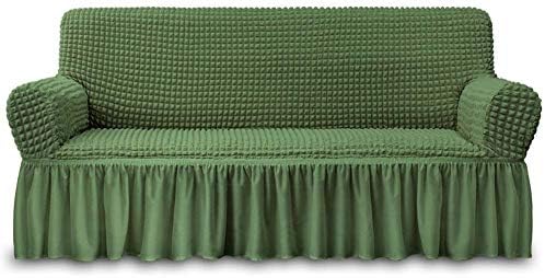 NICEEC Sofa Covers Green Couch Cover Stretch Sofa Slipcovers with Skirt by NICEEC