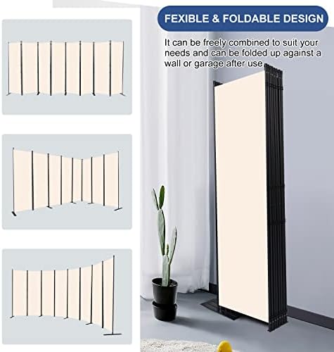 8 Panel Wide Room Divider Wall Screen for Room Separation,176''W x 71''H - Image 4