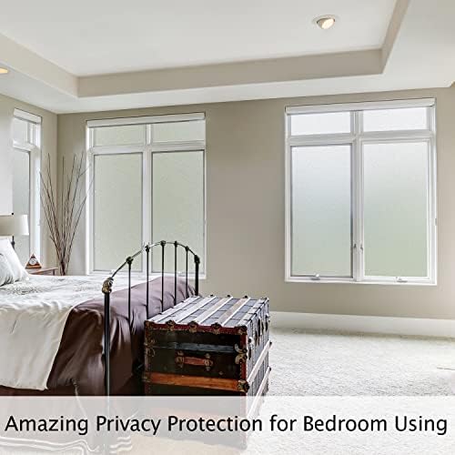 HIDBEA White Frosted Glass Window Privacy Film,Static Cling 35.4 in x 8.2 ft - Image 4