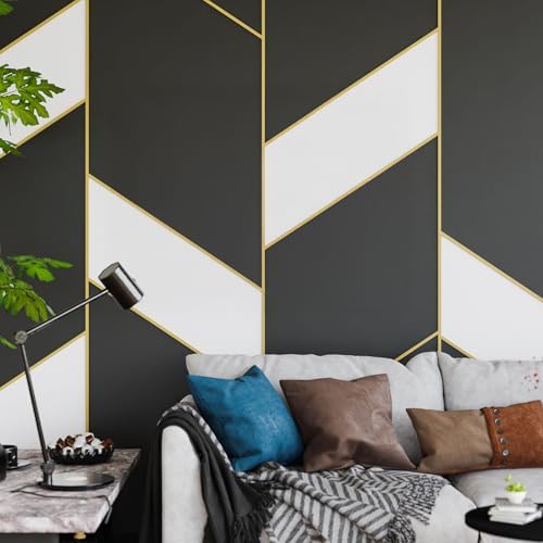 0.25in × 20Ft Peel and Stick Wall Molding Trim - Flexible Self Adhesive Molding Trim for Walls, Edges, Borders, Window Frames, Backsplash Tiles - Matte Gold Waterproof Trim - Image 6