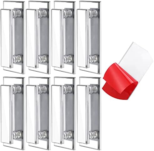 Weysat 8 Pcs Adhesive Mirror Closet Door Handle, 5 x 2 Inch by Weysat