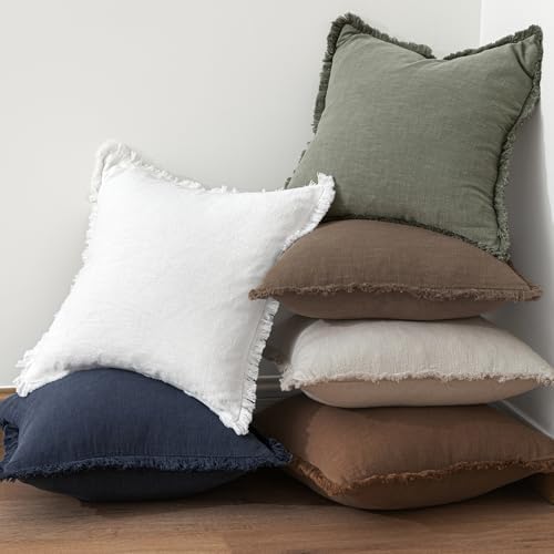 MIULEE Linen Decorative Fall Lumbar Throw Pillow Covers Cocoa Brown 12x20 - Image 5
