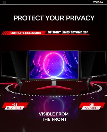 ZOEGAA 19 Inch 5:4 Computer Privacy Screen for Monitor, 19 inch Removable Anti Blue Light Glare Eye Protection Shield, Black Blackout Anti Spy Desktop Security Private Filter - Image 4
