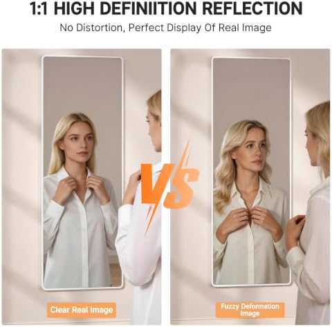 Hasipu Door Mirror Full Length, 56 x 16 Inch Full Body Wall Mirror Over The Door Hanging Mirror for Bedroom, Living Room, Cloakroom - Image 5
