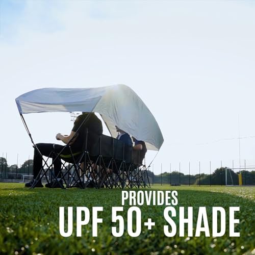 QUICKPLAY Pro 6-Seater Team Bench with Canopy Shelter - Sideline - Image 5