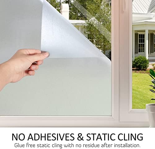 HIDBEA Frosted Glass Window Privacy Film,Static Cling 41.3 in x 19.6 ft - Image 7