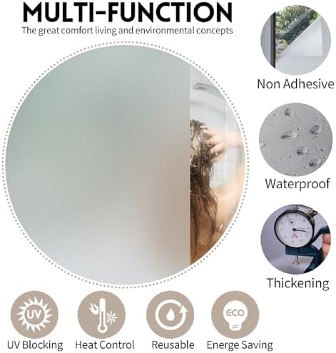 KESPEN Frosted Window Privacy Film for Glass Static Cling, 35.4In X 6.5Ft - Image 2