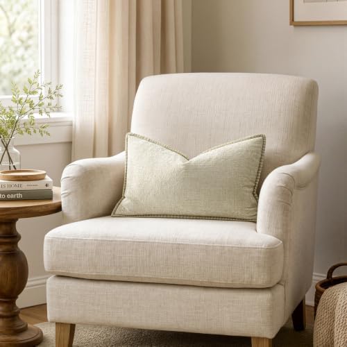 MIULEE Decorative Lumbar Throw Pillow Covers 12x20 Inch Cream White 2 Pack - Image 4