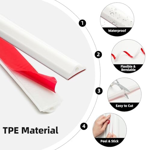 40FT Flexible Peel and Stick Wall Molding Trim 2 Rolls 20FT - Image 4
