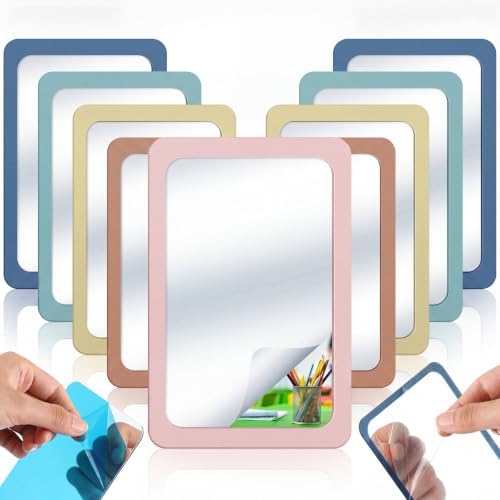 Dandat 10 Pcs 6x4 Shatter Proof Unbreakable Kids Mirrors, Mixed Colors by Dandat