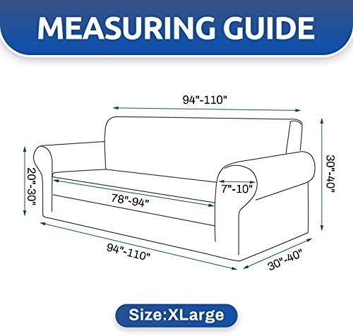 KEKUOU Stretch Oversized Couch Covers for Sofa Slipcover,Greyish Green - Image 4