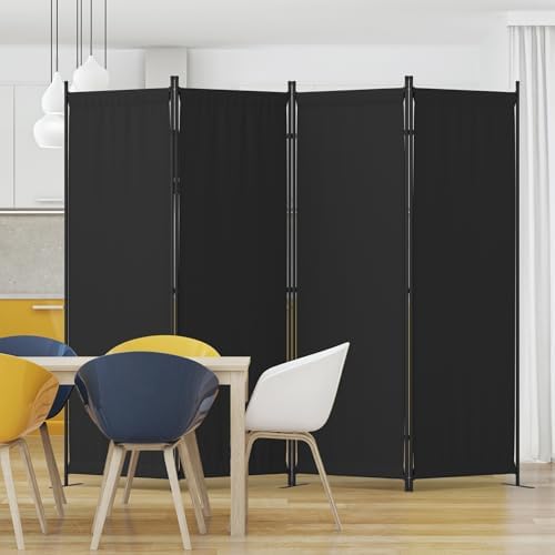 Folding Screen Room Divider 4 Panel for Room Separator 6FT by Kecreque