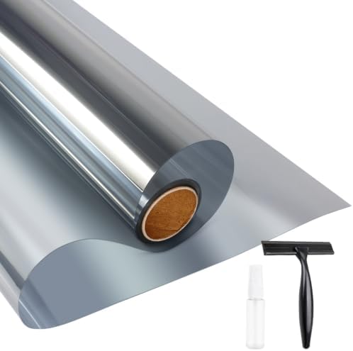 KESPEN Window Privacy Film One Way Static Cling Tint, Silver, 47.2InX13.1Ft by KESPENWINDOWFILMS
