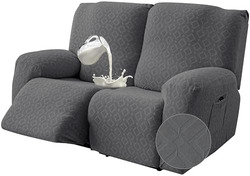 Genina Waterproof Recliner Loveseat Cover,2 Seat Couch Cover,Dark Gray by Genina