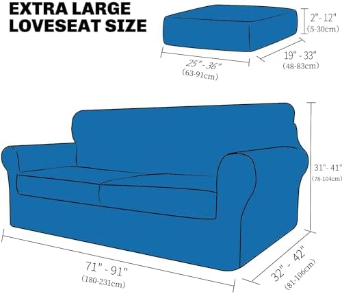 XINEAGE 3-Piece Stretch Sofa Cover, Washable Couch Covers for Dog - Image 2