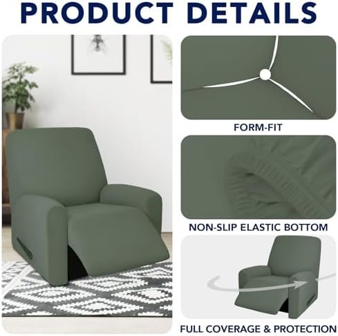 PureFit Waterproof Recliner Chair Cover Slipcovers for Couches and Sofas - Image 4