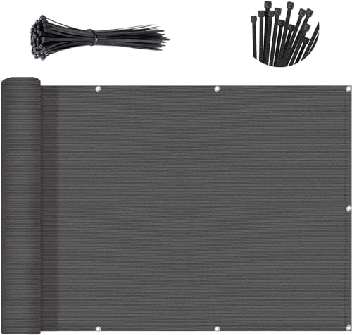 SUNNY GUARD 3' x 6' Balcony Privacy Screen, HDPE Patio Railing Cover Fence by SUNNYGUARD
