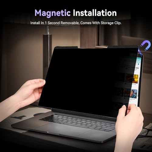 IPROKKO Magnetic Laptop Privacy Screen 14 Inch 16:10 Aspect Ratio - Image 3