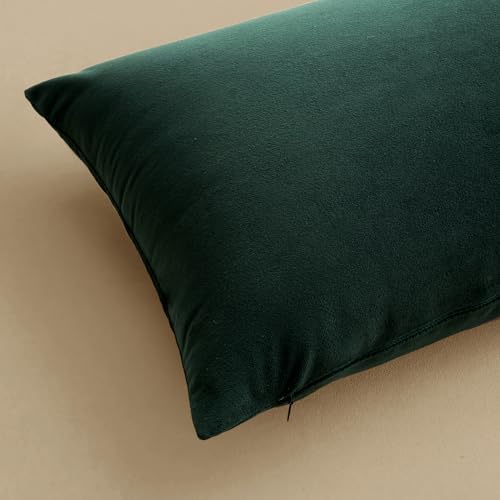 MIULEE 26x26 Inch Pack of 2 Euro Velvet Throw Pillow Covers Army Green - Image 6