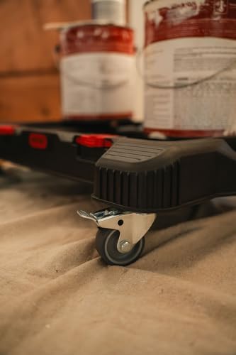 Keter Stack-n-Roll Dolly – Heavy-Duty Rolling Base Cart with Locking Wheels | Modular Mobile Workstation & Tool Storage Platform | Durable, Easy-Glide Design for Garage, Jobsite & Workshop - Image 6