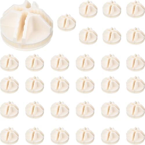 Jovitec 32 Pieces ABS Cube Connectors for Wire Storage Organizer, White by Jovitec