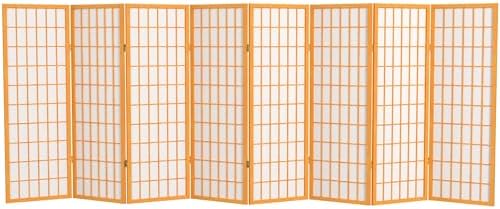 Red Lantern 4 ft. Short Window Pane Shoji Screen - Honey - 8 Panels by RedLantern